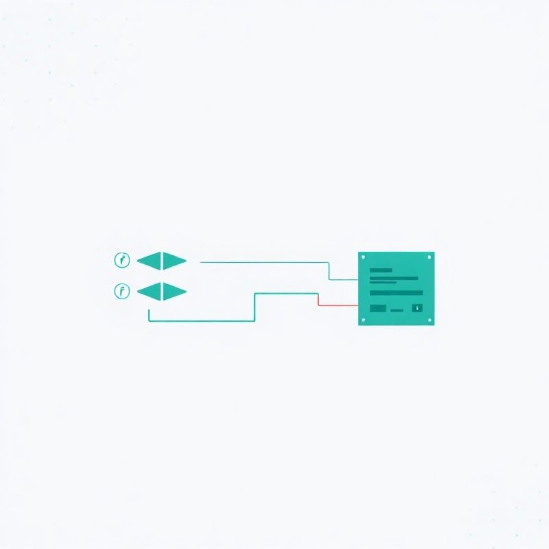API-verbinding tussen trading bot en broker als geometrisch netwerkdiagram